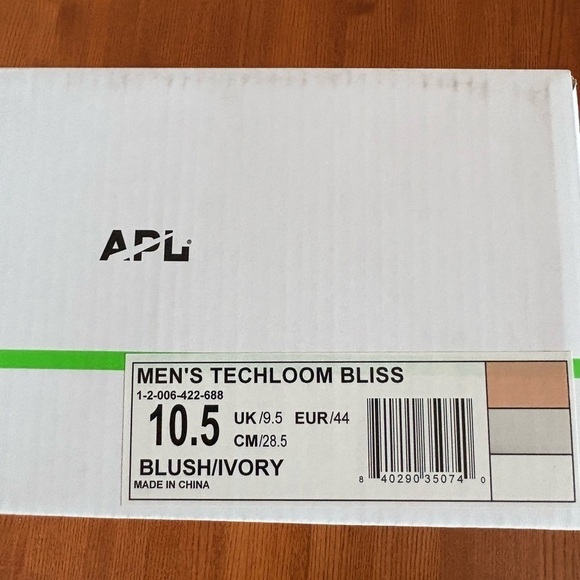 APL Men\'s Techloom Bliss Running Shoe Lightweight Sneaker Blush Ivory, 10.5, NWB main image 5